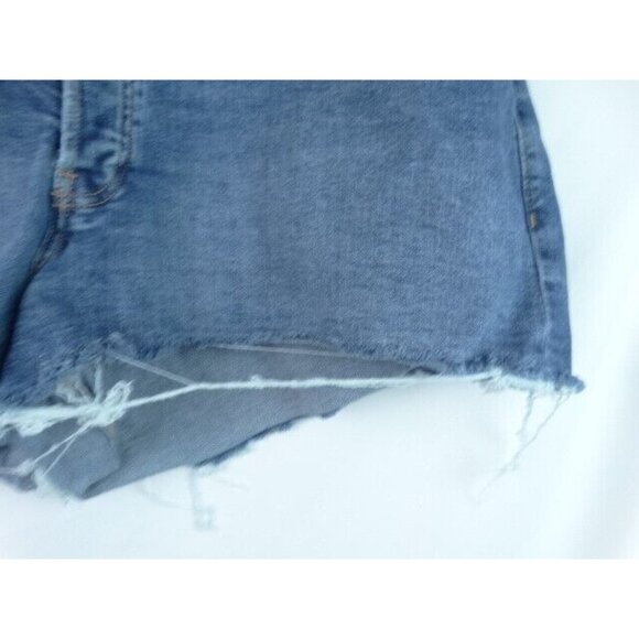 Old Navy Jean Shorts Womens Plus Size 24 Sky-Hi A-Line Button Fly Cut Off Denim - Picture 5 of 9